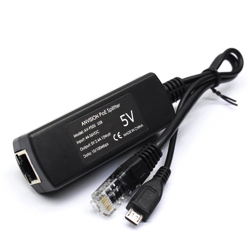 ANVISION 4-Pack Active 5V 2.4A PoE Splitter Adapter IEEE 802.3af Compliant Micro USB 48V to 5V/2.4A, for Tablets, Dropcam or Raspberry Pi, IPC, IP Camera and More - Image 5